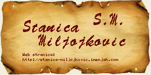 Stanica Miljojković vizit kartica